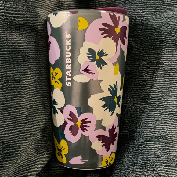 Starbucks 2021 Purple Floral Ceramic Tumbler